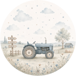 Muurcirkel Babykamer Tractor