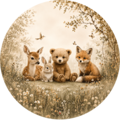 Muurcirkel Babykamer Dieren