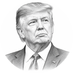 Muurcirkel Donald Trump