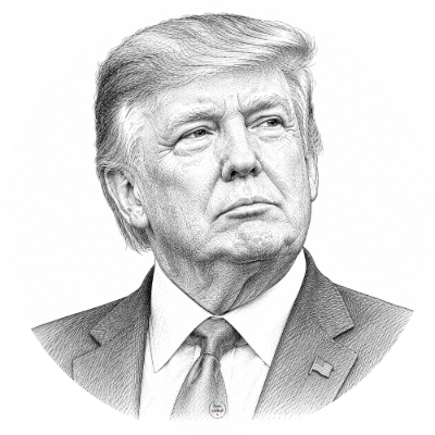 Muurcirkel Donald Trump