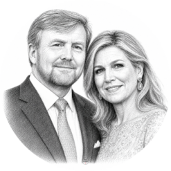 Muurcirkel Koning Willem Alexander en Koningin Maxima
