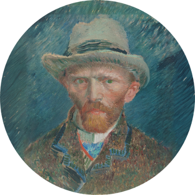 Muurcirkel Zelfportret Vincent van Gogh